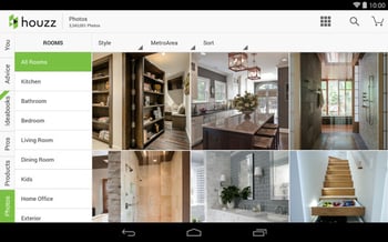 The free Houzz app has more than 6 million high-resolution photos