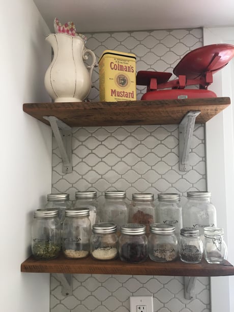 open kitchen shelves