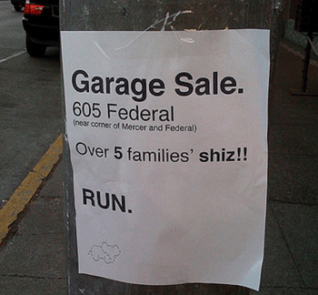 Improve the size of your garage sale by joining forces with your neighbors.