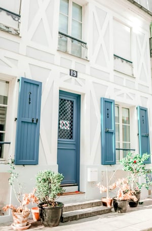 blue front door